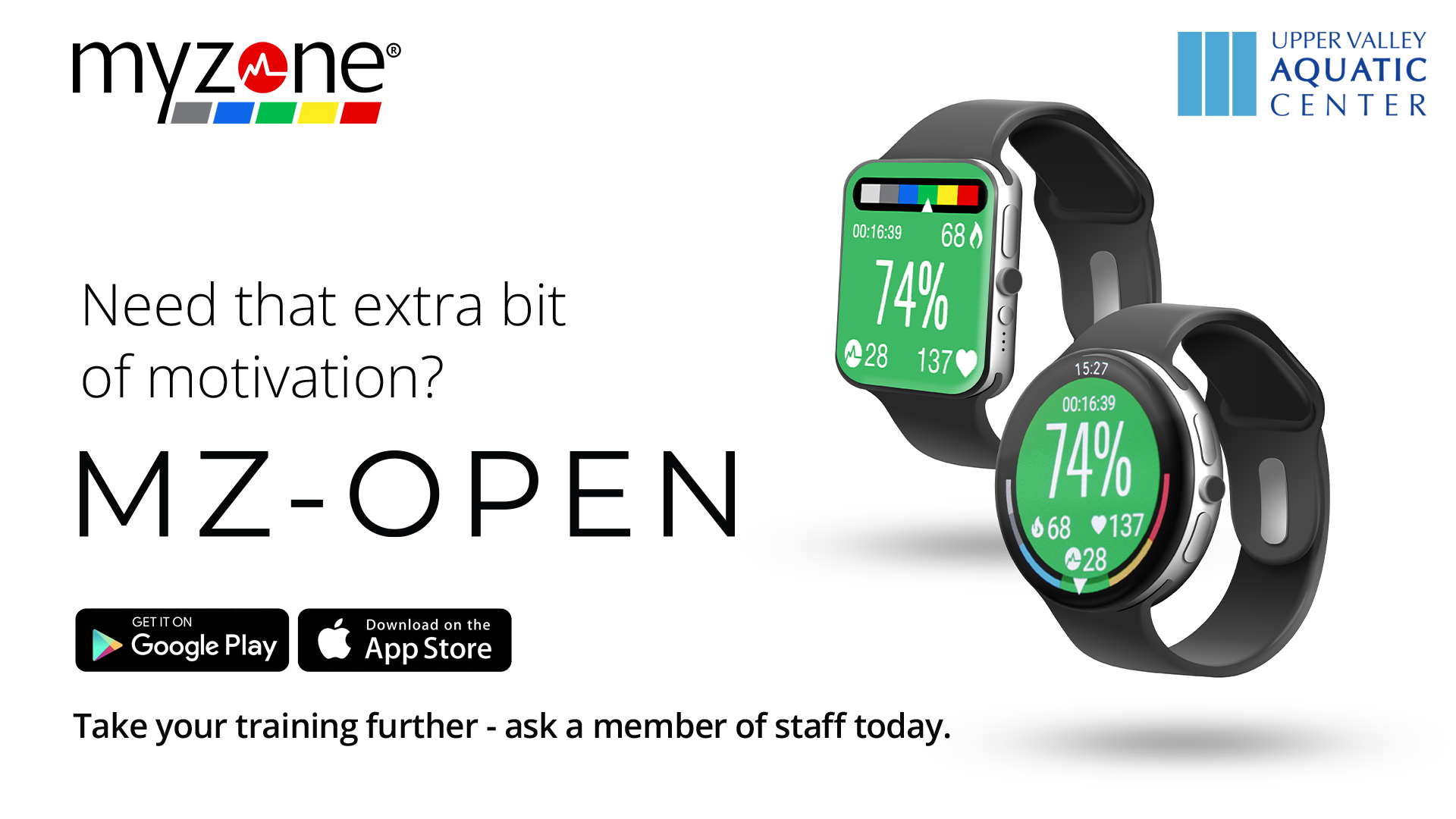 Myzone activity tracker available on Google Play and the App Store