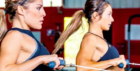 women rowing